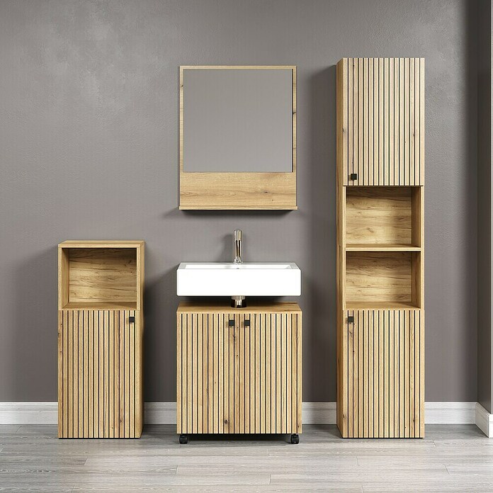 Trendteam Niklas Hochschrank (B x T x H: 40 x 31 x 186 cm, Evoke Eiche, Strukturiert) | BAUHAUS