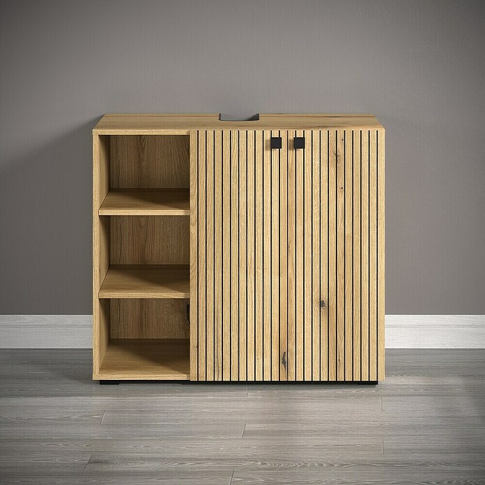 Trendteam Niklas Badmöbel-Set (90 cm, Evoke Eiche, Strukturiert, Breite Waschbecken: 60 cm) | BAUHAUS
