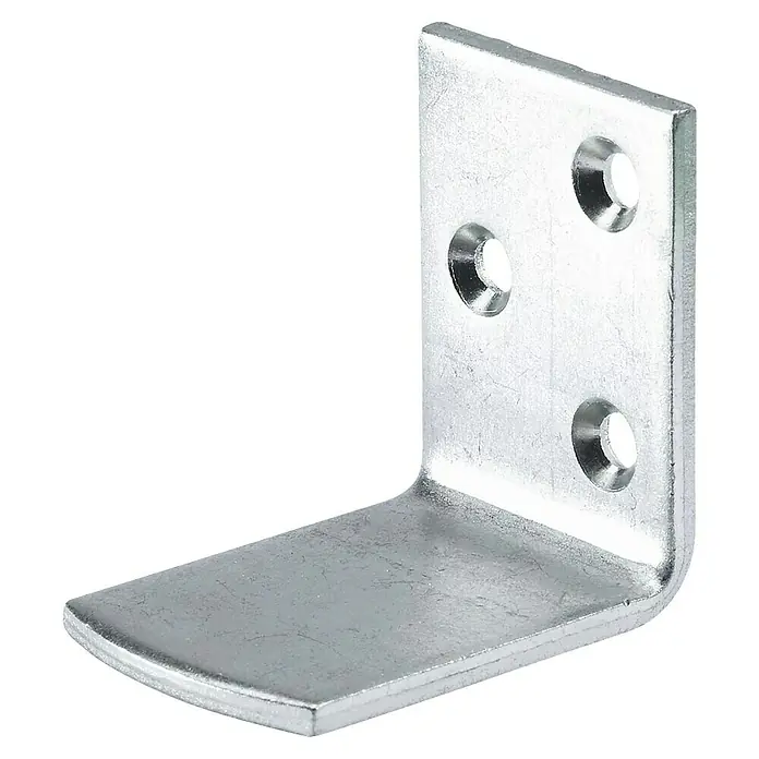 Hettich SchraubwinkelL x B x H: 45 x 50 x 55 mm, Stahl, 1 Stk. - Winkelverbinder aus verzinktem Stahl mit drei Löchern zur einfachen Befestigung von Holz oder Metall.