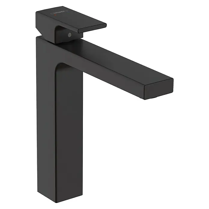 Hansgrohe Vernis Shape Waschtischarmatur 190 - Schwarz, Höhe: 28,7 cm - Elegante, mattschwarze Waschtischarmatur von Hansgrohe, die modernes Design und Funktionalität in jedem Badezimmer vereint.