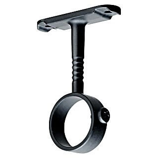 Hettich Nosilec za držalo za obešanje oblačil (Premer: 25 mm, Tlačno liti cink, 1 kos, Črna)