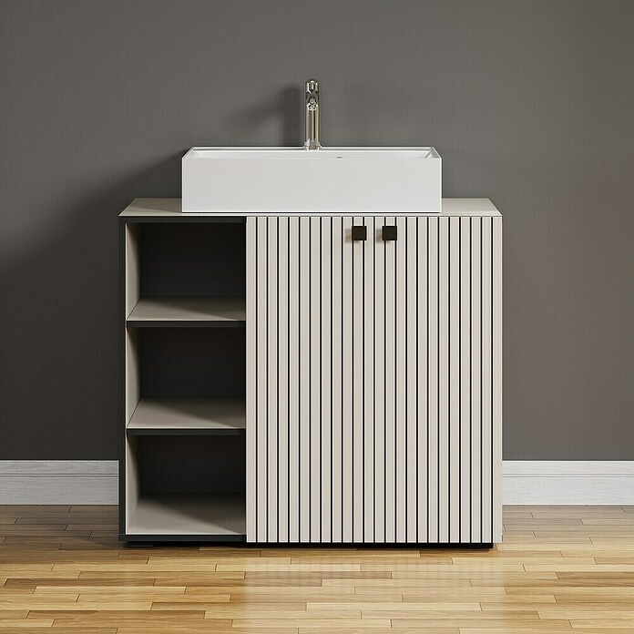 Trendteam Niklas Badmöbel-Set (90 cm, Kashmir, Strukturiert, Breite Waschbecken: 60 cm) | BAUHAUS
