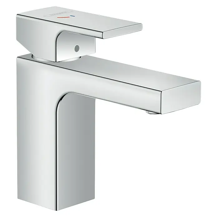 Hansgrohe Vernis Shape Waschtischarmatur 100 - Chrom, Coolstart - Moderne Armatur mit geradlinigem Design. Die Chromoberfläche verleiht jedem Badezimmer eine elegante Note und garantiert Langlebigkeit.