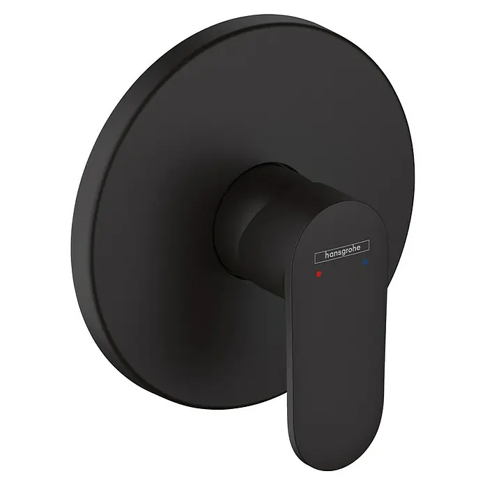 Hansgrohe Vernis Blend UP-Brausearmatur F-Set - Schwarz, Matt - Schwarzer Hansgrohe Einhebelmischer für Dusche mit Temperaturregelung. Ideal für moderne Badezimmer.