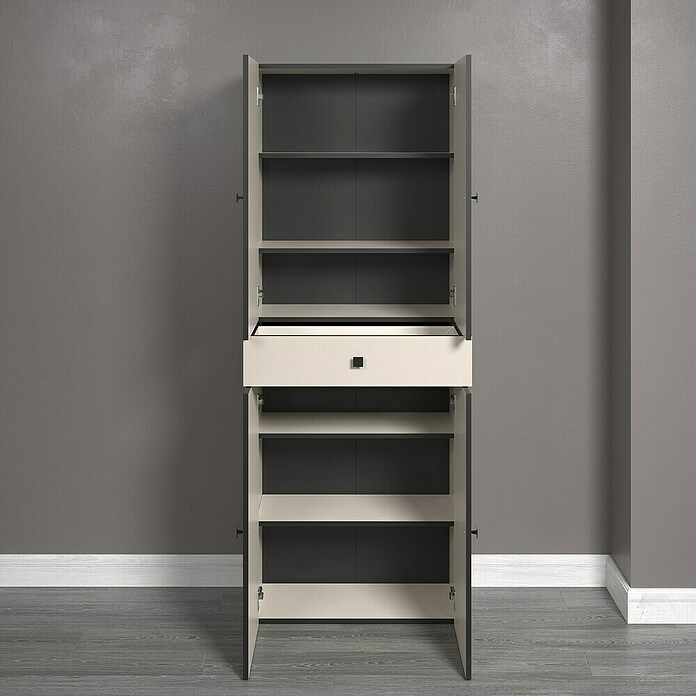 Trendteam Niklas Hochschrank (B x T x H: 70 x 31 x 186 cm, Kashmir, Strukturiert, Mit Schublade) | BAUHAUS
