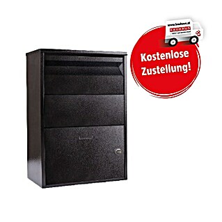 Paketbox (L x B x H: 41 x 22 x 75 cm, Anthrazit, Stahl, Paketfach)