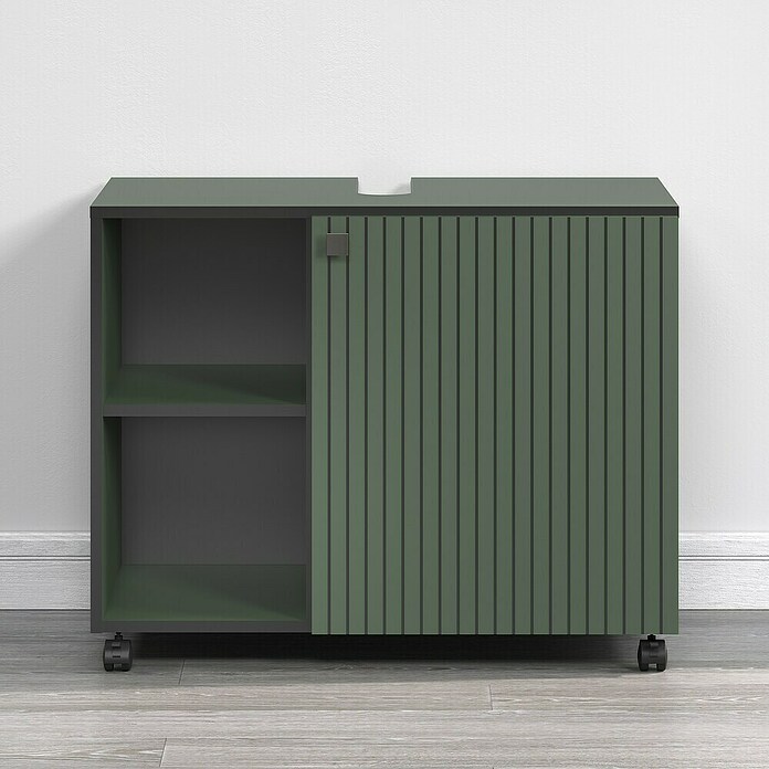 Trendteam Niklas Waschtischunterschrank (B x T x H: 80 x 42 x 64 cm, Grün, Strukturiert) | BAUHAUS