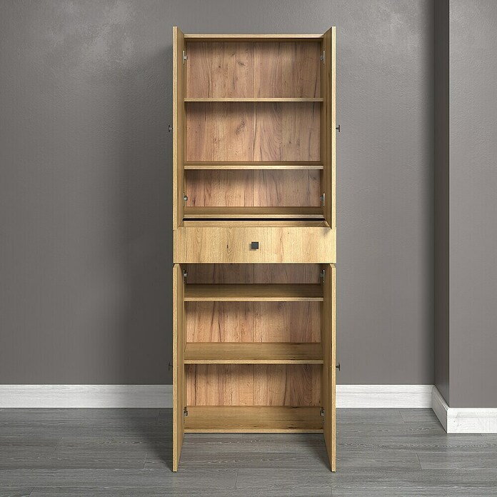Trendteam Niklas Hochschrank (B x T x H: 70 x 31 x 186 cm, Evoke Eiche, Strukturiert, Mit Schublade) | BAUHAUS