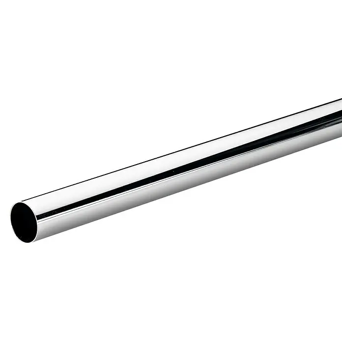 Hettich Kleiderstange - Ø x L: 25 x 1.000 mm, Verchromt, Chrom - Bild einer glänzenden Chromstange, ideal für Möbelbau oder als Gestaltungselement.