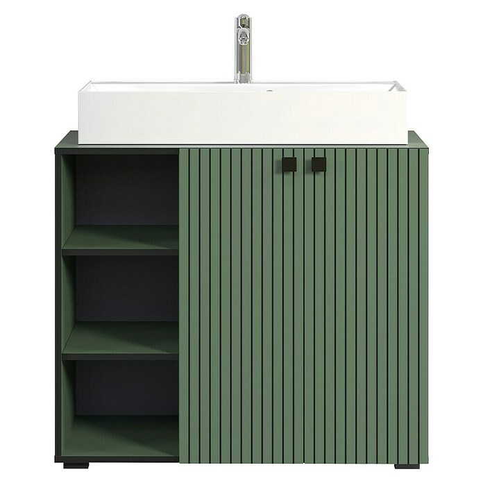 Trendteam Niklas Badmöbel-Set (90 cm, Grün, Strukturiert, Breite Waschbecken: 80 cm) | BAUHAUS