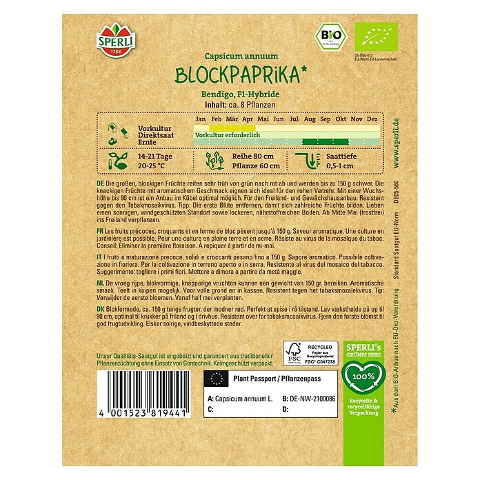 Sperli Groentezaden Bendigo (Capsicum annuum) | BAUHAUS