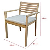 Sunfun Vrtni stol Brindisi  (Do x Š x V: 60 x 56 x 84 cm, Natur, Akacijev les) | 8241 - Stühle Holz | ICAB - Sommermöbel Stühle | ICA - Sommermöbel | IC - Freizeit im Garten | I - Stadtgarten | BAUHAUS