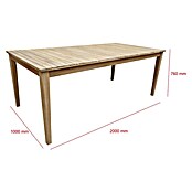 Sunfun Mesa de jardín Nour (L x An x Al: 200 x 100 x 76 cm, Madera de acacia, Natural) | BAUHAUS
