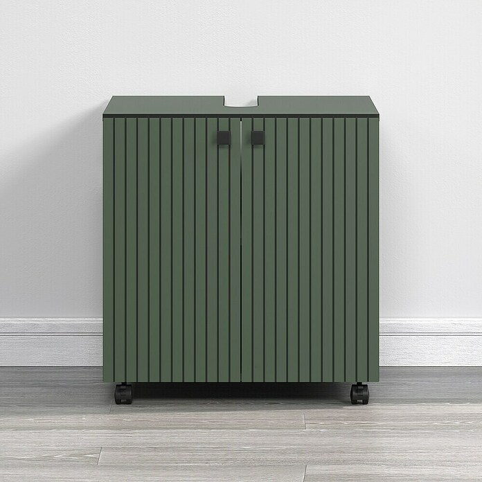 Trendteam Niklas Waschtischunterschrank (B x T x H: 60 x 42 x 64 cm, Grün, Strukturiert) | BAUHAUS