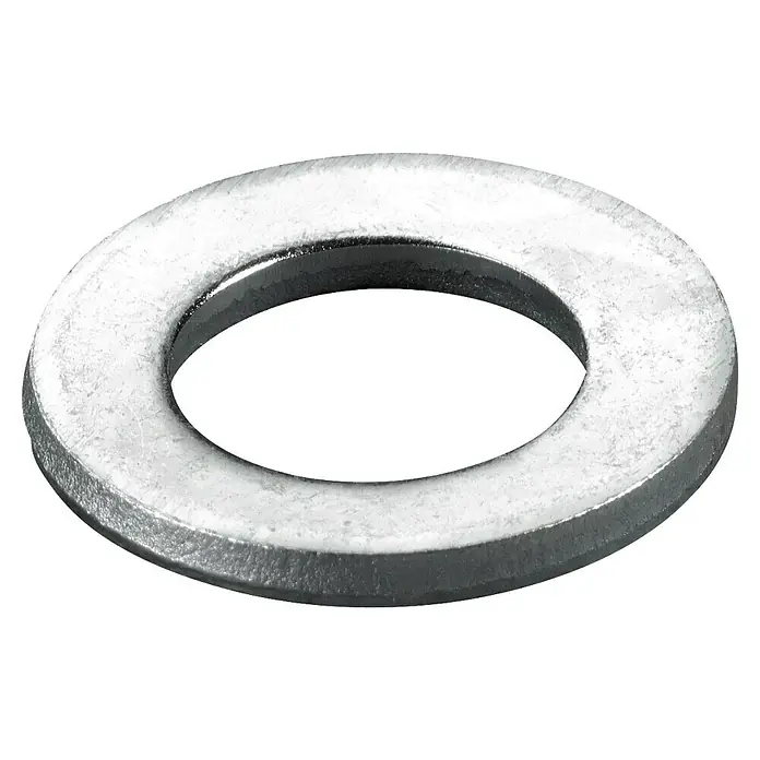 Hettich Unterlegscheibe - Außendurchmesser: 14,7 mm, Stahl, 1 Stk., Lochdurchmesser 1: 8,6 mm - Silberne Metallunterlegscheibe, ein flacher Metallring.