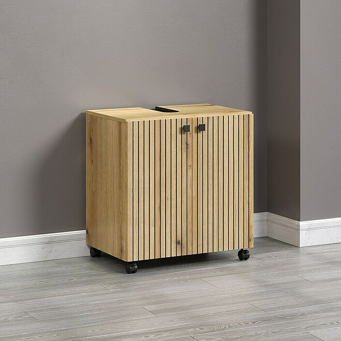Trendteam Niklas Waschtischunterschrank (B x T x H: 60 x 42 x 64 cm, Evoke Eiche, Strukturiert) | BAUHAUS