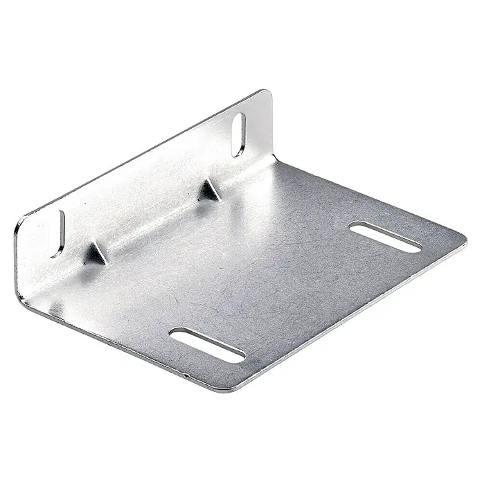 Hettich Winkelverbinder - L x B x H: 32 x 1,5 x 60 mm, Stahl, 1 Stk. - Metallwinkel mit Schlitzen für sichere Befestigung. Ideal für robuste Konstruktionen und vielseitige Anwendungen im Bauwesen.
