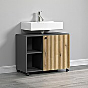 Trendteam Niklas Waschtischunterschrank (B x T x H: 80 x 42 x 64 cm, Evoke Eiche/Anthrazit, Strukturiert) | BAUHAUS