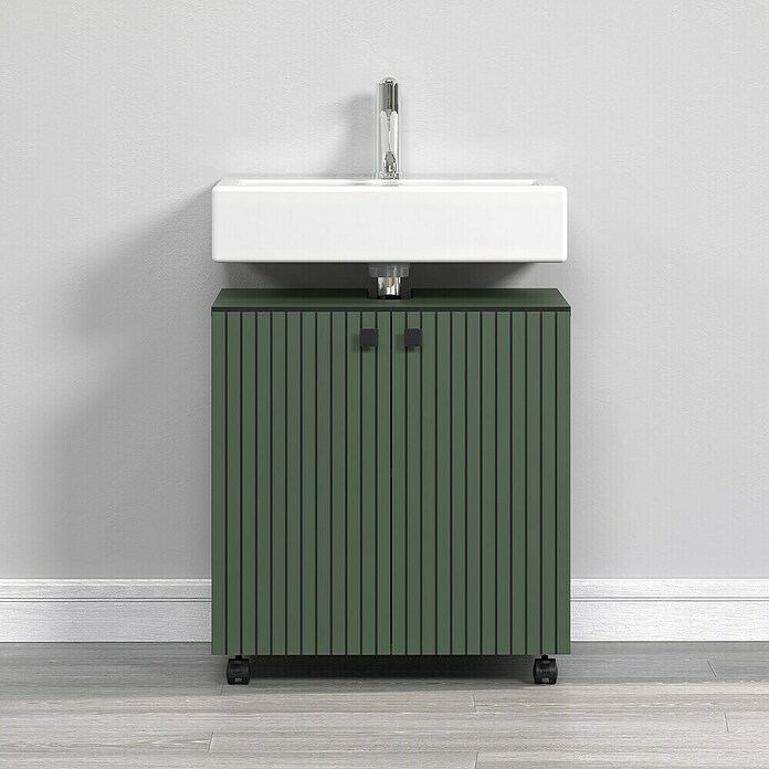 Trendteam Niklas Waschtischunterschrank (B x T x H: 60 x 42 x 64 cm, Grün, Strukturiert) | BAUHAUS