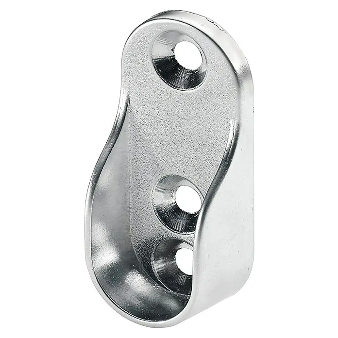 Suki Kleiderstangenlager - Geeignet für: Ovale Kleiderstangen, Stahl, 2 Stk. - Metallhalterung für Kleiderstange mit zwei Befestigungslöchern zur sicheren Anbringung an Schränken oder Wänden.