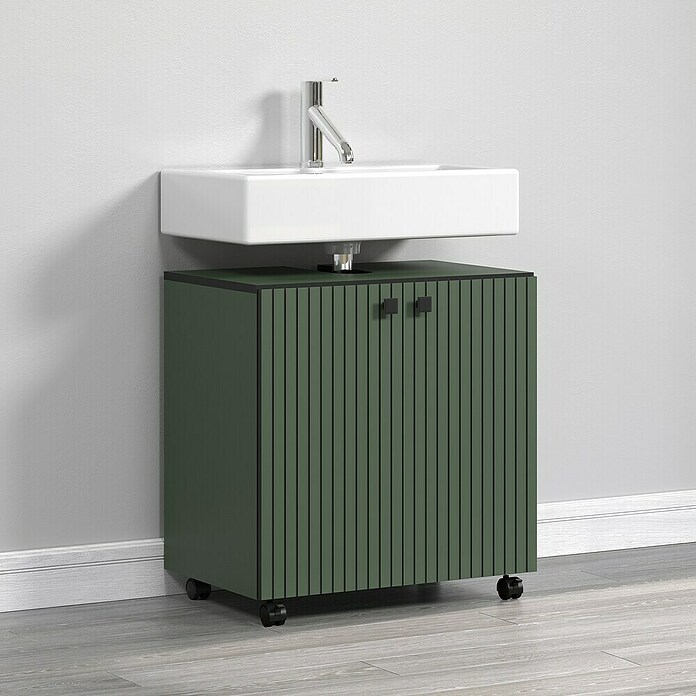 Trendteam Niklas Waschtischunterschrank (B x T x H: 60 x 42 x 64 cm, Grün, Strukturiert) | BAUHAUS