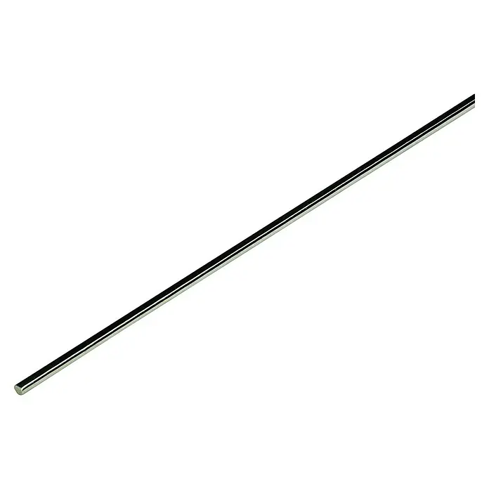 Stabilit Eindrehstange - L x B x H: 1.300 x 39 x 75 mm, Stahl - Schlanker, polierter silberner Metallstab.