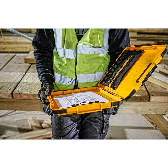 DeWalt T-STAK Portapapeles DWST82732-1 (L x An x Al: 28,5 x 41,3 x 32 cm, Plástico, Luz LED) | BAUHAUS
