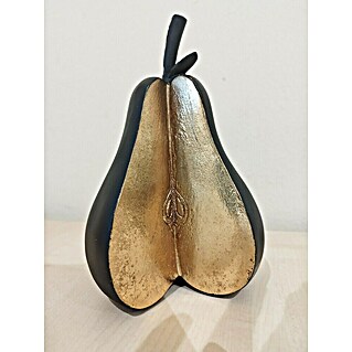 Dekofigur (Birne, 13 x 11 x 19 cm, Schwarz/Gold)