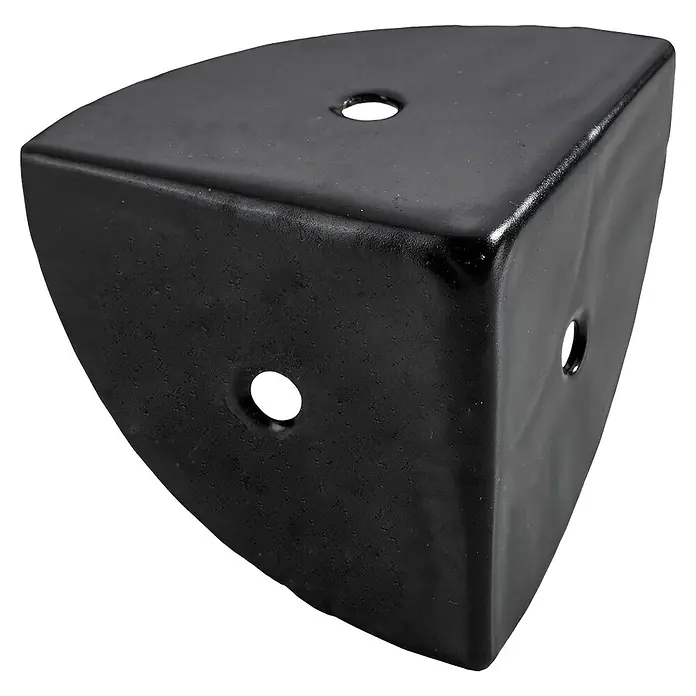 Hettich Kistenecke - L x B x H: 28 x 28 x 28 mm, Lackiert - Eckiger Möbelverbinder aus schwarzem Kunststoff mit Bohrlöchern für einfache Montage. Ideal zum Verbinden von Möbelteilen.