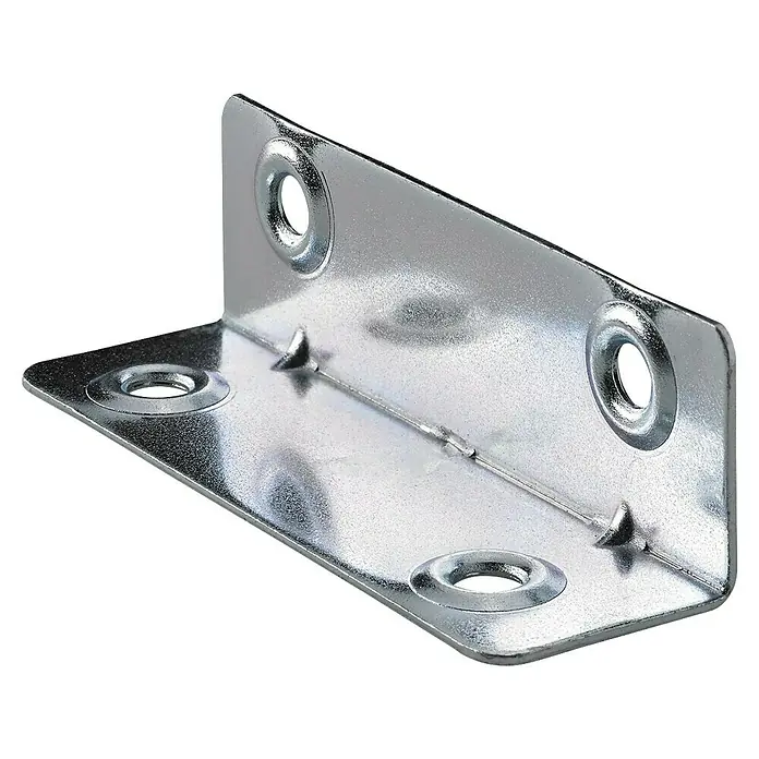 Hettich Winkelverbinder - L x B x H: 20 x 20 x 67 mm, Verzinkt, 1 Stk. - Winkelverbinder aus Metall mit Löchern zur Befestigung. Ideal für Möbel und Konstruktionen. Robuste Ausführung für sicheren Halt.