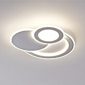 Eglo LED-Deckenleuchte Mentalurgia (11 W, L x B x H: 465 x 465 x 65 mm, Weiß/ Chrom, Lichtfarbe: Warmweiß) | BAUHAUS