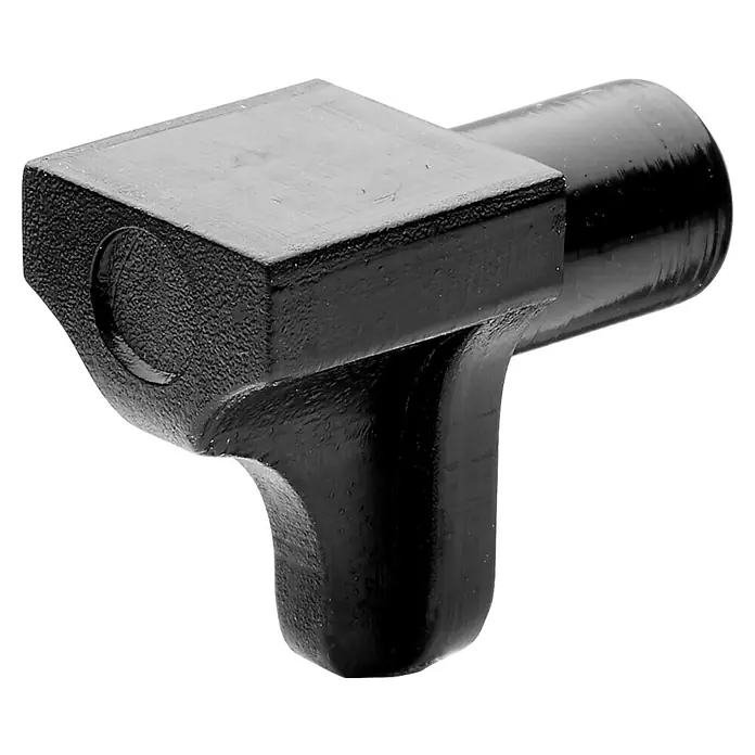 Suki Soporte para estantes - Marrón, Plástico, Diámetro: 6 mm - Pomo o asa en forma de T negra y texturizada, probablemente de plástico, para agarre o fijación.