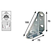 Hettich Kutna spojnica  (D x Š x V: 105 x 75 x 75 mm, Srebrna, 1 Kom.) | BAUHAUS