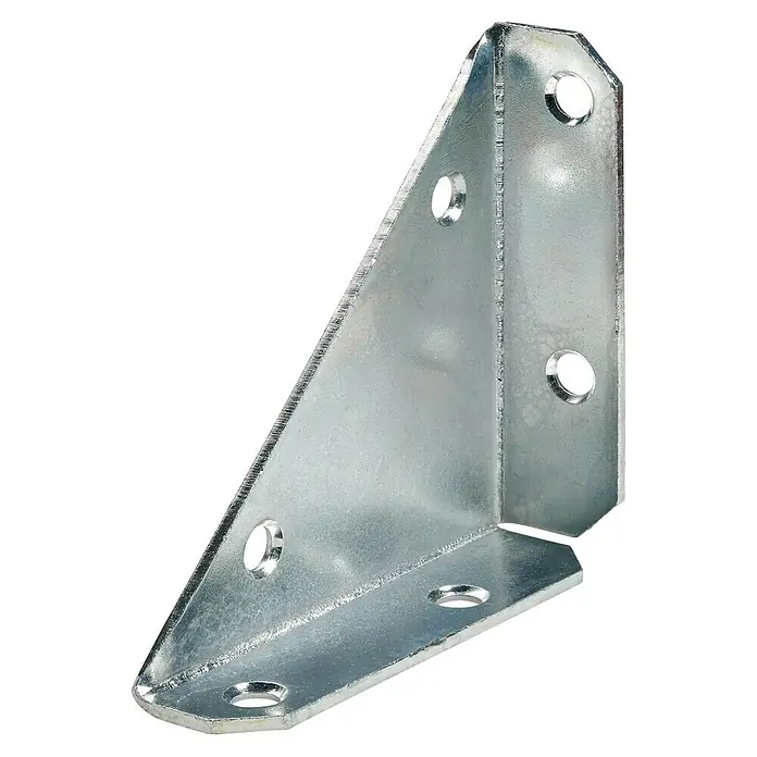 Hettich Eckverbinder - L x B x H: 70 x 50 x 50 mm, Silber, 1 Stk. - Winkelverbinder aus Metall mit mehreren Löchern für Schrauben. Ideal zur stabilen Verbindung von Holz oder Metall.