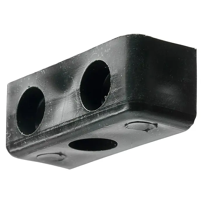 Hettich Eckverbinder - 35 x 12 x 12 mm, Schwarz, 1 Stk. - Schwarzer Kunststoffverbinder mit drei Löchern zur Befestigung verschiedener Elemente. Er ist robust und vielseitig einsetzbar.