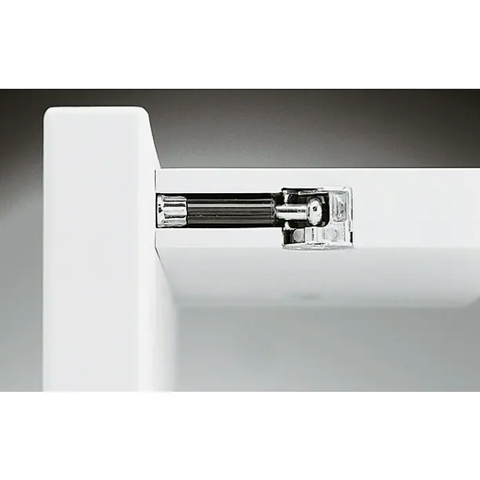 Hettich Einschraub-Bodendübel - Ø x L: 5 x 30 mm - Schubladen-Dämpfungsmechanismus mit Chrom- und transparenten Kunststoffteilen.