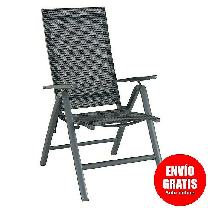 Sunfun Maja Sillón de posiciones (Color: Antracita, Ancho: 61 cm)
