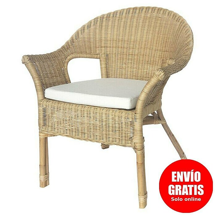 Sillón de jardín Valeria (Natural, Ratán natural) | BAUHAUS