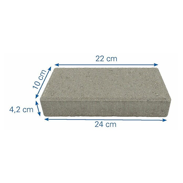 Christoph Mähstein Trapez (24 x 10 x 4,2 cm, Silbergrau, Beton) | BAUHAUS