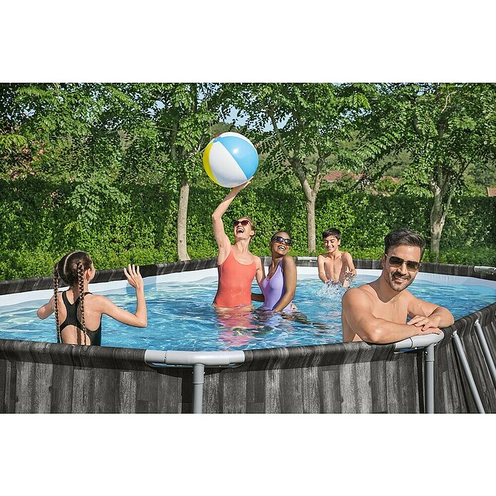 Bestway Bazen sa čeličnim okvirom Steel Pro MAX  (Siva, 20.241 l) | BAUHAUS