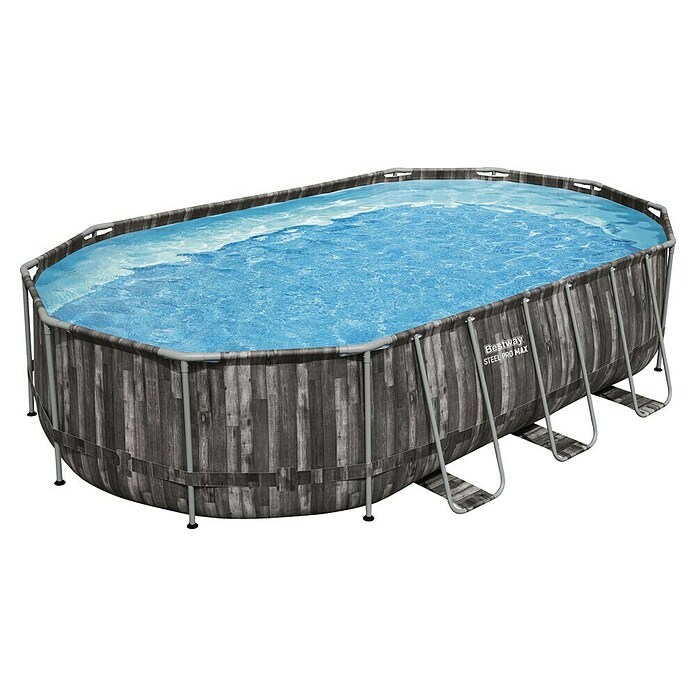 Bestway Bazen sa čeličnim okvirom Steel Pro MAX  (Siva, 20.241 l) | BAUHAUS