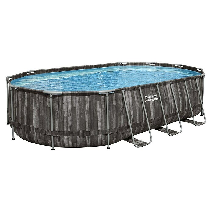Bestway Bazen sa čeličnim okvirom Steel Pro MAX  (Siva, 20.241 l) | BAUHAUS