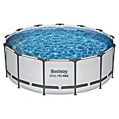 Bestway Bazen sa čeličnim okvirom Steel Pro MAX  (Ø x V: 396 x 122 cm, Siva, 12.690 l) | BAUHAUS