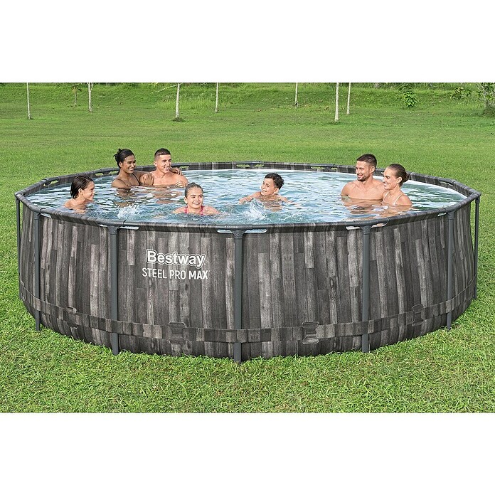 Bestway Bazen sa čeličnim okvirom Steel pro MAX  (Ø x V: 427 x 107 cm, Smeđa, 13.030 l) | BAUHAUS