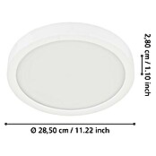 Eglo Fueva 5 Plafón LED redondo Fueva (Ø x Al: 28,5 x 2,8 cm, 20 W, Blanco, Blanco neutro) | BAUHAUS