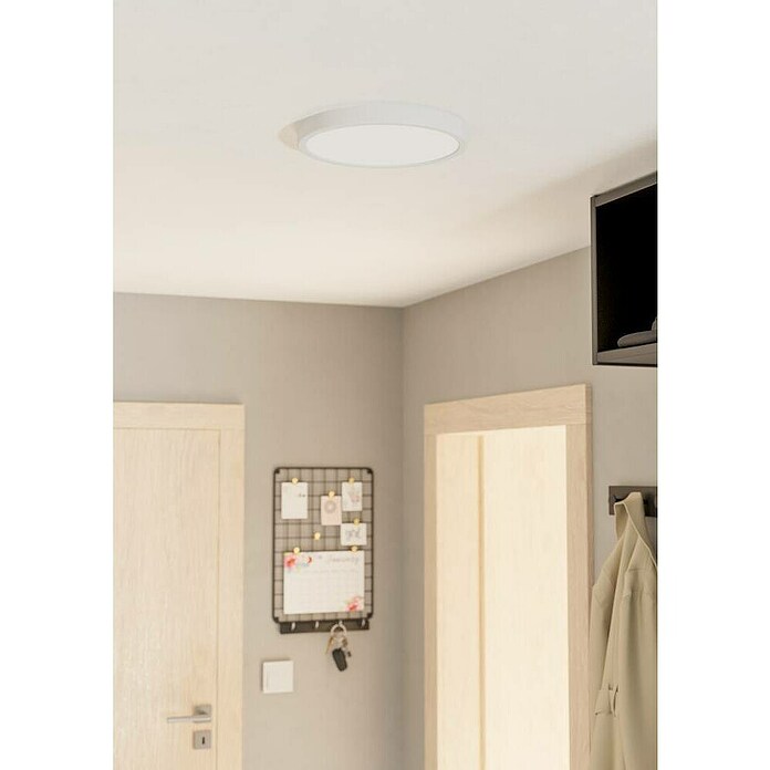 Eglo Fueva 5 Plafón LED redondo Fueva (Ø x Al: 28,5 x 2,8 cm, 20 W, Blanco, Blanco neutro) | BAUHAUS