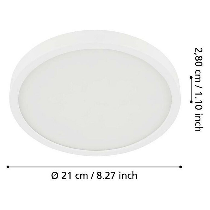Eglo Fueva 5 Plafón LED (Blanco, Diámetro: 210 mm) | BAUHAUS
