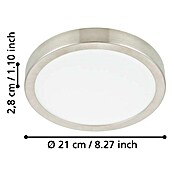 Eglo Plafón LED redondo Fueva 5 (Ø x Al: 210 x 28 mm, Níquel mate) | BAUHAUS
