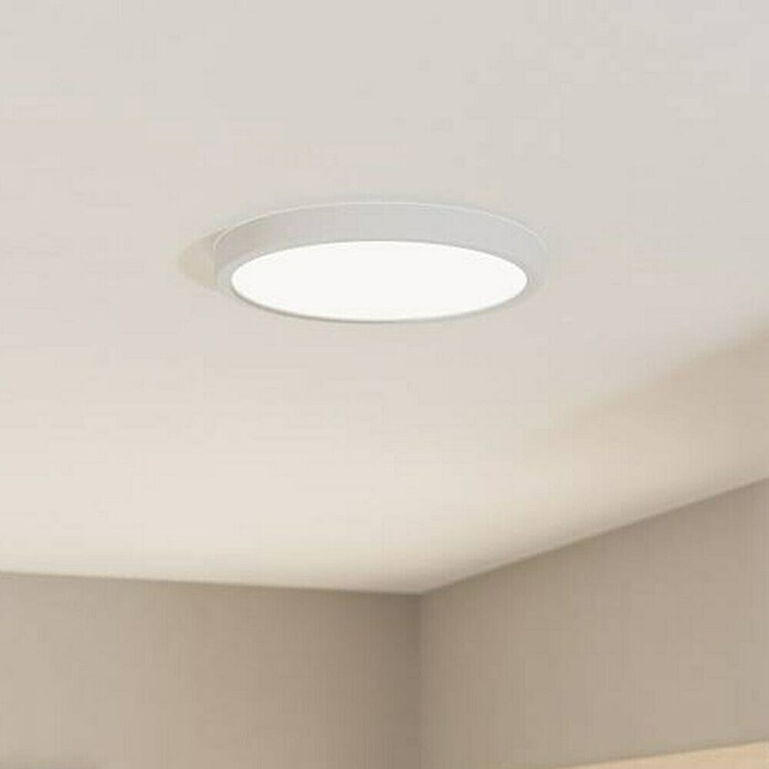 Eglo Fueva 5 LED-Deckenleuchte rund (Ø x H: 28,5 x 2,8 cm, 20 W, Weiß, Neutralweiß) | BAUHAUS