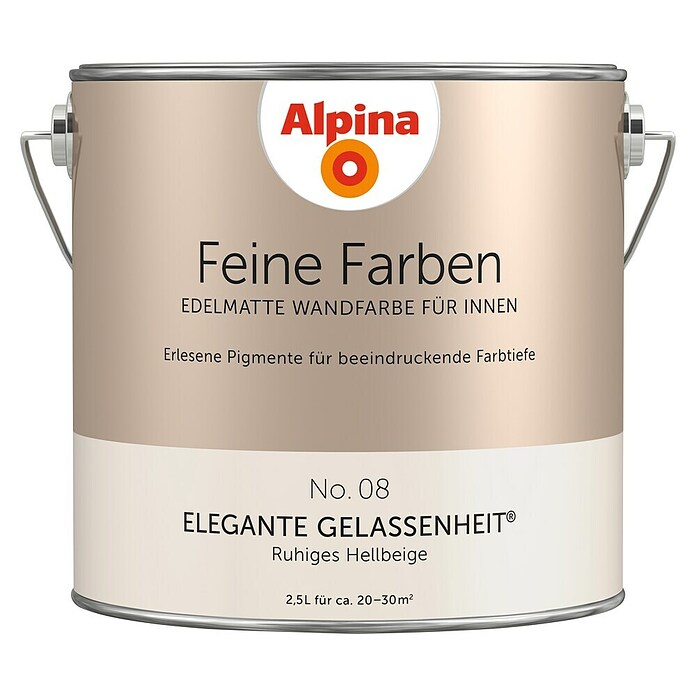 Alpina Wandfarbe Elegante Gelassenheit (2,5 l, Elegante Gelassenheit, No. 08 - Ruhiges Hellbeige, Matt)